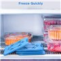 IGUATU Lot de 16 paquets de glace pour boîte à déjeuner – boîtes de congélation ultra-fines réutilisables – boîtes fraîches de l