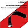 Mocturnity Câble adaptateur M.2 NVMe PCIE 4.0 vers Oculink SFF-8611 SFF-8612 - Câble d'extension de carte graphique externe pour