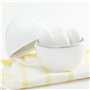 Puooifrty Coquille d'œufs - Cuiseur à œufs pour micro-ondes - Cuiseur vapeur parfaitement les œufs et détache la coque