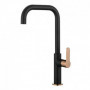 ROUSSEAU Robinet mitigeur de cuisine Kanban - Sans douchette - Noir et or rose 99,99 €