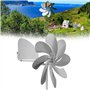 Lumlflc Moulin à vent extérieur en métal rotatif à 360 degrés robuste en métal pour jardin