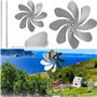 Lumlflc Moulin à vent extérieur en métal rotatif à 360 degrés robuste en métal pour jardin