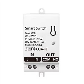 Boddceto Module de Commutateur à Contact Sec Intelligent WiFi Tuya 10A Relais de Disjoncteur Universel à Monter Soi-Même Fonctio