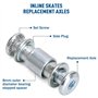 Whisverse Vis d'espacement d'essieu de patin à roulettes, entretoises de roulement de roue de patin, pièces de rechange avec ess
