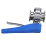 Fivetwofive 5pièces 1-1/2 Pouce 38Mm SS304 Vanne Papillon Tri Pince de 1,5 Pouce Sanitaire en Acier Inoxydable Déclencheur à Pre