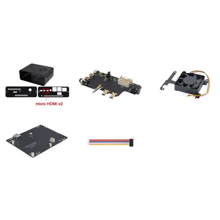 JUJNE Kit NASPi + boîtier en métal + carte d'extension X823 + carte X-C1 pièces de rechange PWM pour serveur de stockage Raspber