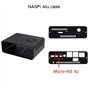 JUJNE Kit NASPi + boîtier en métal + carte d'extension X823 + carte X-C1 pièces de rechange PWM pour serveur de stockage Raspber