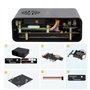 JUJNE Kit NASPi + boîtier en métal + carte d'extension X823 + carte X-C1 pièces de rechange PWM pour serveur de stockage Raspber