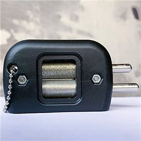 momend Interrupteur de Type Bateau Cat'S Eye Combiné 5 Bits avec Interrupteur à Bascule Modifié par Panneau avec LumièRe Bleu Cl
