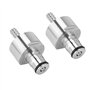 Barabesty Lot de 2 bouchons de gazéification en acier inoxydable 304 de 1,6 cm, barbe, type boule, convient aux bouteilles en PE