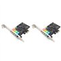 KVSERT Lot de 2 cartes son internes 5.1 pour avec support discret 3D stéréo PCI-E