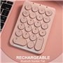 Simpls Pavé numérique sans , pavé numérique Bluetooth, touches rondes, pavé numérique 22 touches, clavier numérique rechargeable