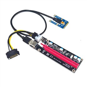 YSBRYD Mini PCIe vers PCI 16X Riser pour Ordinateur Portable Carte Graphique Externe EXP GDC BTC MPCIe vers Carte D'Extraction d