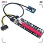 YSBRYD Mini PCIe vers PCI 16X Riser pour Ordinateur Portable Carte Graphique Externe EXP GDC BTC MPCIe vers Carte D'Extraction d