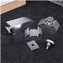 Breeshy Support de papier abrasif en 3 parties en alliage d'aluminium, pince de ponçage, rabot d'angle intérieur, polissage, pap