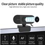 HDYS Webcam HD USB 1080p avec Microphone HD pour Visioconférence, Webcam USB pour Ordinateur Portable, Zoom, Skype, FaceTime, Wi