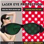 Eeuye Lunettes de Luminothérapie Rouge, Lunettes de Sécurité IPL 200-2000 Nm, Protection des Yeux pour la Luminothérapie Rouge