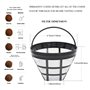 Melitt Lot de 2 filtres réutilisables n°4 pour cafetière - Compatible avec la plupart des machines à café de 8 à 12 tasses