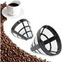 Melitt Lot de 2 filtres réutilisables n°4 pour cafetière - Compatible avec la plupart des machines à café de 8 à 12 tasses
