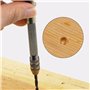 Carriere Foret Hélicoïdal Argenté, Outil de Poinçonnage Manuel pour le Travail Du Bois, 0,8 à 3,0 Mm, Poignée en Acier à Quatre 