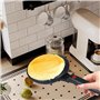 Puleuroy Revêtement Antiadhésif Crêpière Électrique 600W Crêpière Électrique Portative à Main pour Crêpes Plaque Chauffante Élec