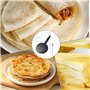 Puleuroy Revêtement Antiadhésif Crêpière Électrique 600W Crêpière Électrique Portative à Main pour Crêpes Plaque Chauffante Élec