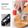 Ggnaxivs Outil de Skate L'Intégration Outil de Planche à roulettes à Cliquet Multifonction L'Intégration avec Kit de Gomme à Eff