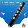 Xptieeck Stylo de Traduction à Balayage Hors Ligne Intelligent à Grand Écran 5 Pouces 112 Langues Dictionnaire Lecture Stylo Tra