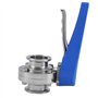 Carlgelrag 4X 1-1/2 Pouce 38mm SS304 Vanne Papillon Tri Pince de 1,5 Pouce Sanitaire en Acier Inoxydable Déclencheur À Presser p