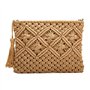 Qwertfeet Sac en coton tissé à la main pour femme - Sac tissé à la main - Sac à déchets - Sac à glands -