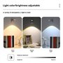 Gvvsjgdbis Ampoule à Détecteur de Mouvement Cat's Eye de 2200 MAh, Fonctionnant sur Batterie, 3 Couleurs et Réglable en Intensit