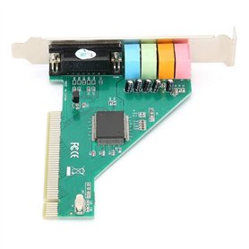 BRIUERG Carte son PCI 4.1 canaux pour ordinateur de bureau - Carte son intégrée - Carte son interne stéréo surround CMI8738