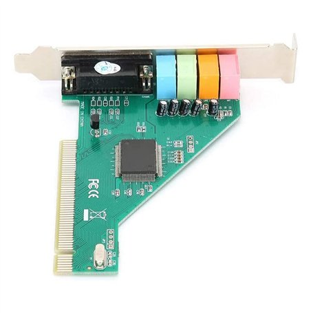 BRIUERG Carte son PCI 4.1 canaux pour ordinateur de bureau - Carte son intégrée - Carte son interne stéréo surround CMI8738