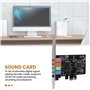Carte son interne 5.1 avec support à profil bas, carte son stéréo 3D PCI-E, puce CMI8738 32/64 bits PCI