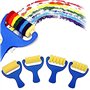 Daweglop Ensemble de 4 Pcs éPonge Peinture Rouleau Brosse Bricolage Enfants Pinceaux de Peinture Enfant Art Artisanat Peinture O