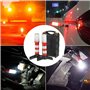 Cpolebev Avertissement Stroboscopique de SéCurité de Balise RoutièRe de Clignotant de Route d'urgence de 2 PièCes