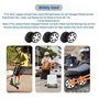 Plawee Ensemble de 2 Roues de Rechange pour Valise à Bagages 60 X 13 Mm, Roulettes Pivotantes en PU, Kit de Réparation de Roulem