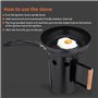 Puleuroy Barbecue Extérieur Rack Outils Cuisine Extérieure Barbecue Feu Cheminée Démarreur Seau Charbon Allumage Baril Four