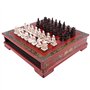 Peukerty checs en Bois Chinois en Terre Cuite Guerriers checs en Bois Do Sculpture ReSine Chessman NoL Anniversaire Premium: d'e