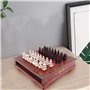 Peukerty checs en Bois Chinois en Terre Cuite Guerriers checs en Bois Do Sculpture ReSine Chessman NoL Anniversaire Premium: d'e