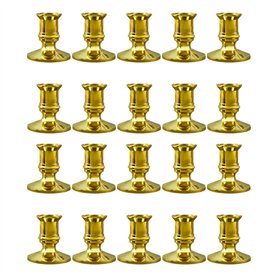KVSERT Lot de 20 bougeoirs de Noël dorés