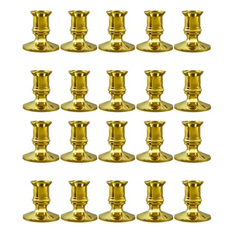 KVSERT Lot de 20 bougeoirs de Noël dorés