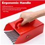 NIEI Broyeur de baies et râteaux avec peigne métallique et poignée ergonomique pour faciliter la cueillette des baies, rouge myr
