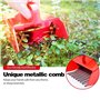 NIEI Broyeur de baies et râteaux avec peigne métallique et poignée ergonomique pour faciliter la cueillette des baies, rouge myr