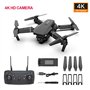 RIYAN Drones Professionnels E88 WiFi FPV Quadrirotor avec Grand Angle 4K HD Double Caméra Pliable Altitude Maintenue TéLéCommand