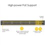 ZyXEL Switch Gigabit Ethernet Smart-Managed PoE+ 48 Ports avec Un Budget de 375 W, Quatre Ports de Combo Gigabit et Deux Ports S
