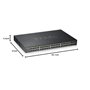 ZyXEL Switch Gigabit Ethernet Smart-Managed PoE+ 48 Ports avec Un Budget de 375 W, Quatre Ports de Combo Gigabit et Deux Ports S