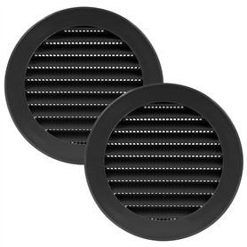 Vent Systems Lot de 2 grilles d'aération noires de 10