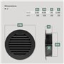 Vent Systems Lot de 2 grilles d'aération noires de 10,2 cm – Persienne ronde – Grille anti-insectes intégrée – Aérations de clim