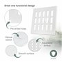 Vent Systems Grille d'aération en métal de 20,3 x 20,3 cm (dimensions extérieures) – Blanc – Grille d'aération réglable – Ouvert